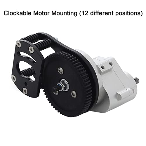 Metal D90 Single Speed Transmission Gearbox with Clockable Motor for 1/10 RC Crawler RC4WD Gelande II FJ40 G2 D110 DefenderTF2 - color: Single Speed Transmission