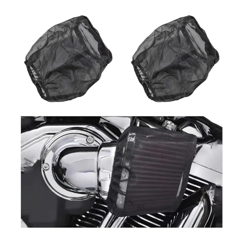 Dickno 2 PCS Air Filter Cover for Car, Dustproof Cold Air Filter Protective Sock Cover Wrap, Automotive Air Cleaner for High Flow Air Intake Filters, Universal Vehicle Accessories (Small) - size: Small