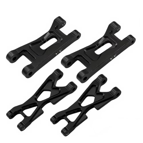 RC Models Components For WLtoys 244016 For Losi Micro B T 1/24 RC Car Upgrades Parts Accessories Front Rear Suspension Arms Set Meta Aluminum 2PCS(Black) - color: Black
