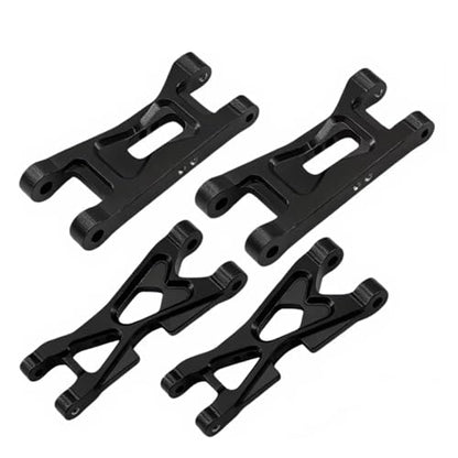 RC Models Components For WLtoys 244016 For Losi Micro B T 1/24 RC Car Upgrades Parts Accessories Front Rear Suspension Arms Set Meta Aluminum 2PCS(Black) - color: Black