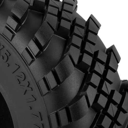 2.2" Super Grip Soft Rubber Slingers Grappler Mud Wheels Tyres | 4pcs 2.2 inch All Terrain Crawler Tires for 1/10 Scale Rock Crawler Car Axial SCX10 90047 D90 TF2 Tamiya CC01 TRX4