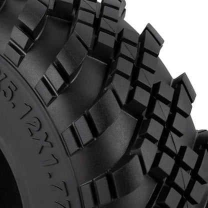 2.2" Super Grip Soft Rubber Slingers Grappler Mud Wheels Tyres | 4pcs 2.2 inch All Terrain Crawler Tires for 1/10 Scale Rock Crawler Car Axial SCX10 90047 D90 TF2 Tamiya CC01 TRX4
