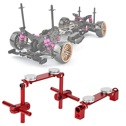 Milltrip RC Magnetic Body Mounts,Magnetic Body Shell Mount,Aluminum Magnetic Body Shell Mount Kit, Body Post Mount for 1/10 RC Racing Car(Red) - color: Red