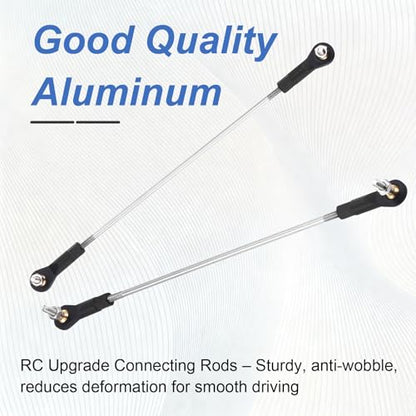 MECCANIXITY 2Pcs Adjustable Turnbuckles Camber Link 154-164mm Turnbuckle | Rod Steering Servo Linkage, with M3 Ball Head Rod Ends, for RC Car Replace Parts - size: 154-164mm