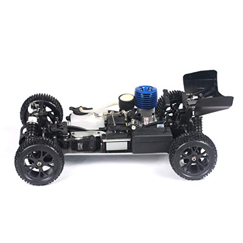 Helixsun VRX RH1006 1/10 Scale High-Speed 2.4GHz 4WD Nitro Off-Road RC Car (Equipped with Force.18 Engine) – Agile Steering, Smooth Riding Regardless of Terrain – RTF/R0080 - color: Blue White