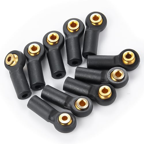 10PCS Plastic Tied Rod Ends Link Ball Joint Head Kit Replacement | For Axial 1/24 SCX24, RC Crawler Car, Upgrade Parts