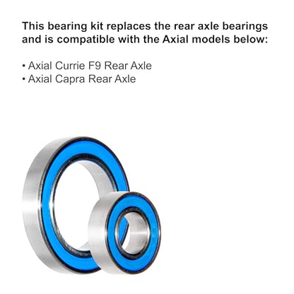 for Axial Capra Currie F9 | Rear Axle (10 Pcs Bearings Kit)