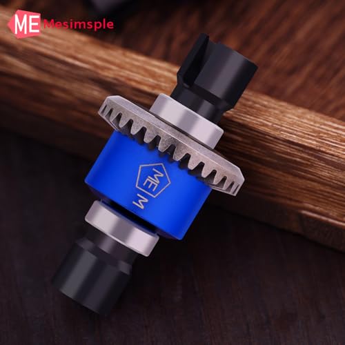 2PCS Alum H16BM Front Rear Differential Diff Gear for 1/16 H16BM H16207 16208 16209 16210 H16 1/14 14301 14302 14209 14210 H14BM Series Upgrades Part Blue - color: Blue