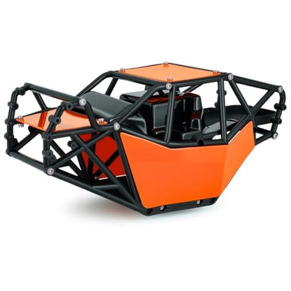AMK RC Crawler Roll Cage, 1/10 Scale Nylon Rock Buggy Body Cage for Axial SCX10 SCX10 II, Durable RC Rock Crawler Upgrade Part (Orange) - color: Orange
