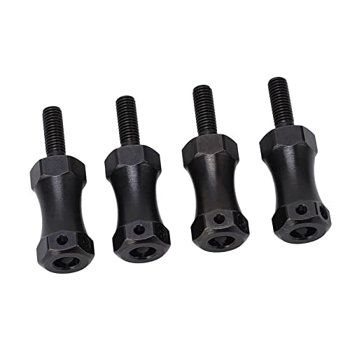 Wheel Extension Hex Drive Hub Adapter, Widen 20mm Steel Enhance Performance RC Extended Wheel Hex Coupler Black 42mm Length 12mm Hex Diameter for 1/10 RC Cars