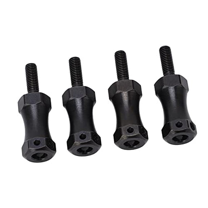 Wheel Extension Hex Drive Hub Adapter, Widen 20mm Steel Enhance Performance RC Extended Wheel Hex Coupler Black 42mm Length 12mm Hex Diameter for 1/10 RC Cars