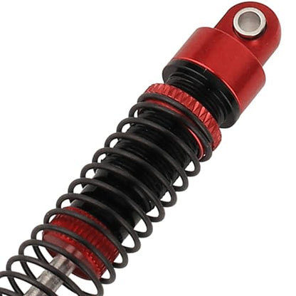 4PCS 59mm Aluminum Shocks Absorbers Long Threaded Oil Damper for 1/18 RC Crawler TRX4M TRX4-M Upgrade Parts (red) - color: 59mm-red