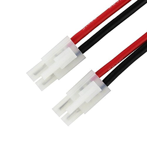 FLY RC 2packs Tamiya Charging Cable Connector to 4.0 4mm Banana Plug Balance Charge Cable 14awg 30cm 11.8in for RC Helicopter Quadcopter Lipo Battery - style: 2 Pcs big Tamiya charge cable