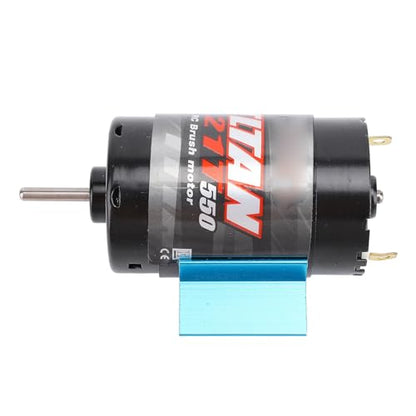 Alomejor 550 RC Car Motor, Brushed Motor with Cooling Fan and Heat Sink for Axial SCX10 HPI JL 90046 Slash 1:10 RC Crawler (21T) - size: 21T