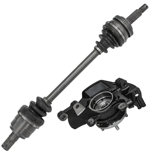Detroit Axle - Front Left Steering Knuckle & Wheel Hub Bearing CV Axle | Replacement for 2011 Hyundai Sonata 2.4L w/Automatic Transmission - size: 2UX47835/Pair