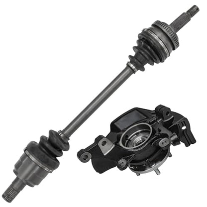Detroit Axle - Front Left Steering Knuckle & Wheel Hub Bearing CV Axle | Replacement for 2011 Hyundai Sonata 2.4L w/Automatic Transmission - size: 2UX47835/Pair