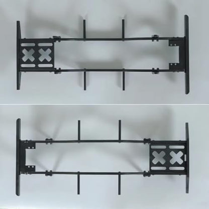 RC Chassis Frame Parts For Axial For SCX10 D90 1/10 RC Crawler Upgrade Metal For Chassis Set Rails Frame With Shock Towers For Leaf Springs Mounting Holes
