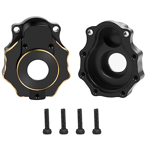 2Pcs Brass TRX4 Rear Portal Drive Axle Mount C Hub Carrier Cover Steering Knuckle Portal Cover Counterweight Compatible with Tra-xxas TRX4 TRX6 1/10 RC Crawler Car Upgrade Parts