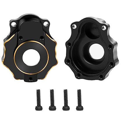 2Pcs Brass TRX4 Rear Portal Drive Axle Mount C Hub Carrier Cover Steering Knuckle Portal Cover Counterweight Compatible with Tra-xxas TRX4 TRX6 1/10 RC Crawler Car Upgrade Parts