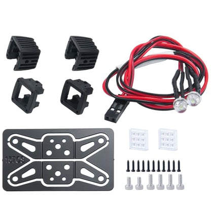 RC Car LED Lights Headlights Headlamp Square Lens Spotlight 4PCS Compatible with 1/10 RC Crawler Car TRX4 TRX6 Axial SCX10 90046 RR10 D90 Upgrades Parts (A-9 Holes) - color: A-9 Holes