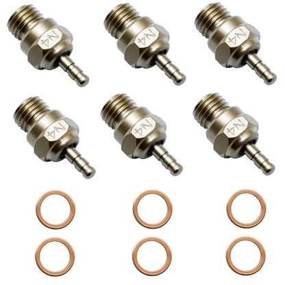 6Pcs N4 Medium Glow Plug Fit for HSP Traxxas 1/8 1/10 T-Maxx 2.5/3.3 RC Car | Replace for 3232X 70117