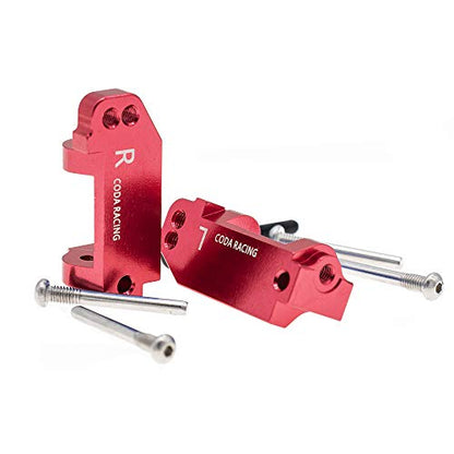RC Alloy Caster Block for Traxxas 1/10 2WD Slash, Stampede, Rustler, Nitro Slash-Replaces Part 3632(Pair) - color: Red
