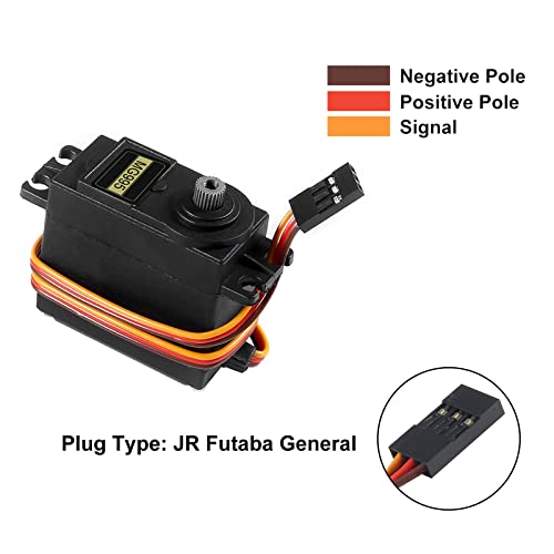 2pcs MG995 Servo Motor Control 180 Angle Metal Gear Servo 20KG Digital High Speed Torque Servo Motor for Smart Car Robot Boat RC Helicopter - size: MG995