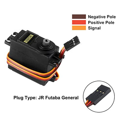2pcs MG995 Servo Motor Control 180 Angle Metal Gear Servo 20KG Digital High Speed Torque Servo Motor for Smart Car Robot Boat RC Helicopter - size: MG995