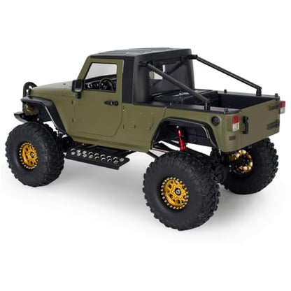 313mm Wheelbase Hard Plastic Pickup Body Shell Unassembled Kit for 1/10 RC Crawler Car Axial SCX10 90046 Jeep Wrangler (Army Green) - color: Army Green