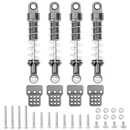 Metal Shock Absorber Damper Suspension with Extender Seat Mount Compatible with 1/12 MN D90 D91 D96 D99 D99S MN90 MN99S WPL C14 C24 C34 1/16 RC Crawler Car (Titanium) - color: Titanium