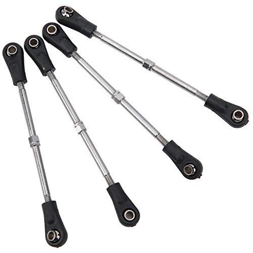 Adjustable Steering Linkage Rod Set for Truck Racing 1/10 RC Model Enhanced Performance Black 4Pcs