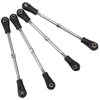 Adjustable Steering Linkage Rod Set for Truck Racing 1/10 RC Model Enhanced Performance Black 4Pcs