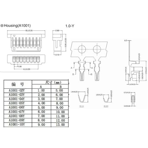 525Pcs JST SH 1.0mm Connectors Kit with Crimp Terminal Compatible 1.0mm Pitch 2/3/4/5/6/7/8/9/10 Pin Housing JST Adapter for FPV Drone Flight Controller