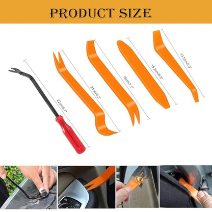 100PCS Universal Car Bumper Clips, Plastic Push Pin Rivets Set with Storage Box, 6 Most Popular Sizes with 5 Fastener Removers, Fits Most Car Models, Ideal for Body Fixing & Replacement