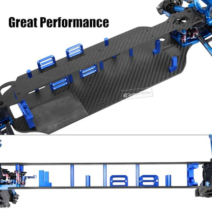 Carbon Fiber Chassis Upgrades Part for 1/10 F0rd F15O Rapt0r R 101076-4,RC Chassis Protect Armor Skid Plate Guard,Navy Blue - color: Navy Blue(1set)