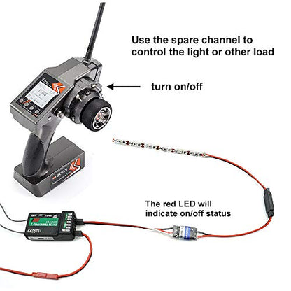 RC Remote Controlled AUX on/Off Electronic Switch Relay for Car Truck Boat LED Light Drone (4A) - style: 4A