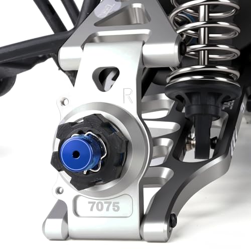 Unbreakable 7075 Aluminum Rear Stub Axle Carriers Rear Hubs for Traxxas X-MAXX 8S, L&R Rear Hub Carrier Upgrade, CNC Alum. Suspension Mount, Replacement for Traxxas 7852X 7752X, Silver Finish - style: Rear Hub