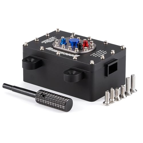 Aluminum Alloy 1:10 Scale RC Fuel Cell Receiver Box, Black | For RC4WD TF2, For SCX10 Pro, For VS4-10, 1/8 1/10 RC Crawler Upgrade - color: Black
