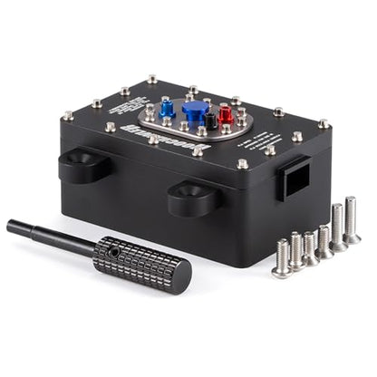 Aluminum Alloy 1:10 Scale RC Fuel Cell Receiver Box, Black | For RC4WD TF2, For SCX10 Pro, For VS4-10, 1/8 1/10 RC Crawler Upgrade - color: Black