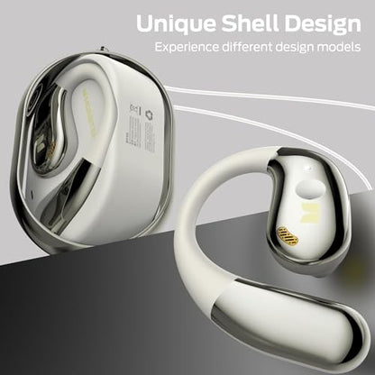 Monster Open Ear AC360, Bluetooth 6.0 Headphones with24H Playtime, IPX5 Waterproof, Touch Control, Wireless Rotary Earphone with Lanyard, Lightweight Comfort Fit for Sports/Running/Gym