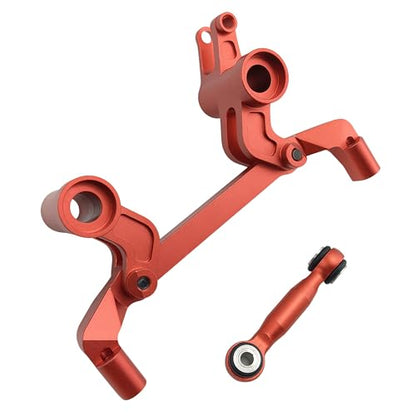 Aluminum Steering Bellcrank Set for 1/10 4-Tec Ford Mustang (Red) | Alloy,Rear Wheel Drive,On-Road Drift,CAR-105237-4,10543,CNC Machined,High Strength,Precision Fit - color: Red