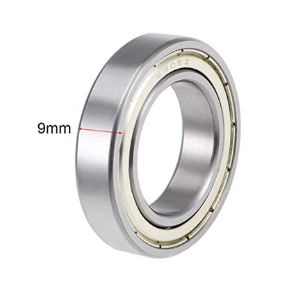 uxcell 6905ZZ Deep Groove Ball Bearings Z2 25mm X 42mm X 9mm Double Shielded Carbon Steel 2pcs - size: 25mmx42mmx9mm