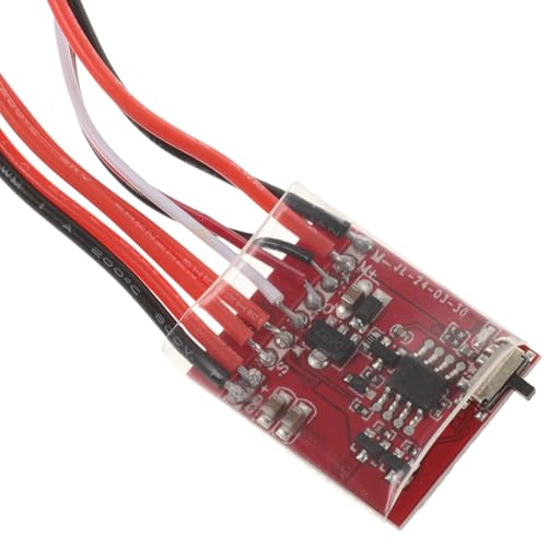 SHINEOFI 30a Brushed Motor Esc with Brake for Rc Car and Vessel, Dual Way Speed Controller with Precision and Responsiveness, Lightweight Abs Material for Marine Use in Different Water