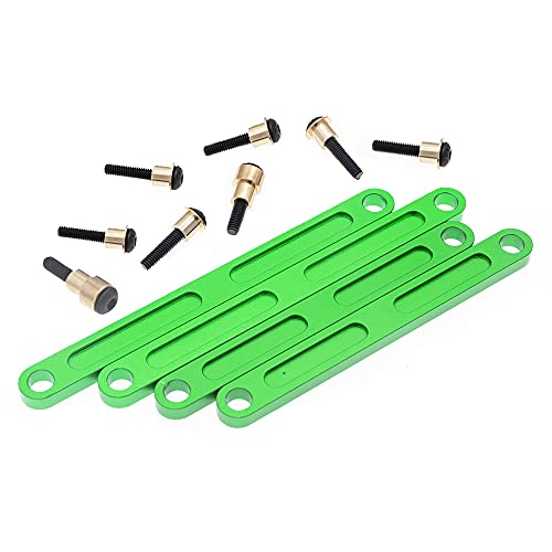 RC Alloy Front&Rear Camber Link Set for Traxxas 1/10 Rustler Stampede Slash 4X4 4WD-Replaces Part 3641 - color: Green