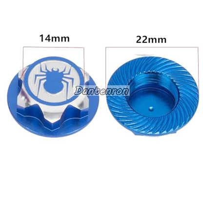 4PCS RC 17MM Hex Wheel Nut Dustproof Anti-Skid Mount Cap CNC Aluminum Compatible with 1/8 Buggy Off Road Monster Truck Car Traxxas X-Maxx Summit E-Revo HPI HSP Losi Kyosho Tamiya (Blue) - color: Blue