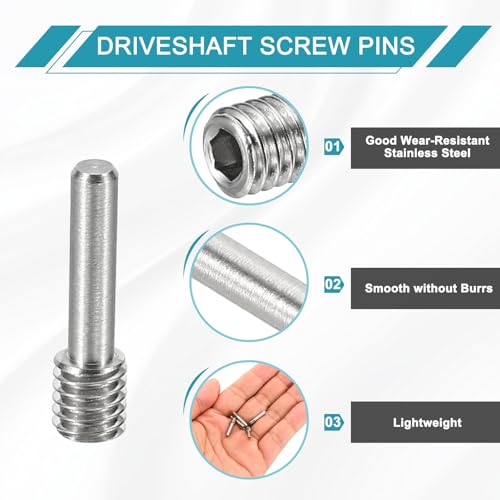 MECCANIXITY 5 Pack Driveshaft Screw Pins, M4x15x4.5mm Universal Stainless Steel Drive Shaft Screw Pins, RC Car Repair Parts for Electric Car/Truck Replacement - size: M4x15x4.5mm