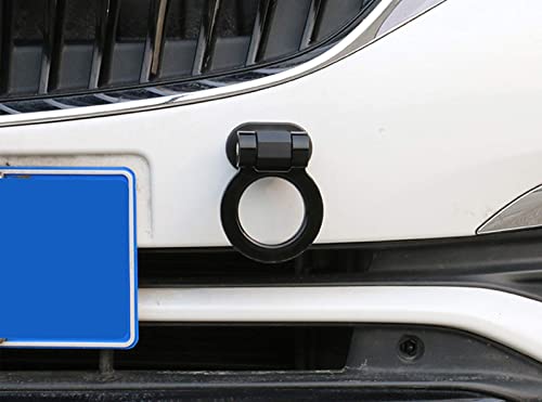x xotic tech JDM Track Racing Style Bumper Trailer Tow Hook Ring Decoration Sticker Universal Fit All Car Truck SUV, Black - color: Black