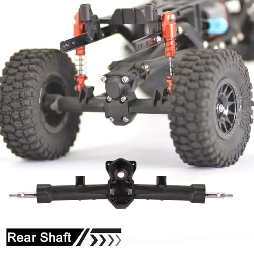 Axle Drive Shaft Front Rear CVD Set Steel Dogbone Axle Shaft for SCX24 Gladiator JLU Bronco C10 Deadbolt Plastic Axles Replacement(Front Rear)