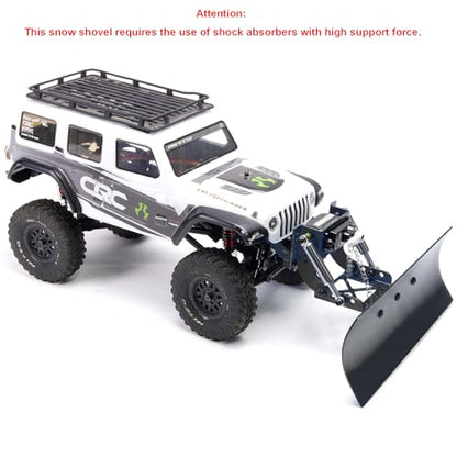 1/24 Snow Plow Kit Upgrade for SCX24 RC Cars | Fits SCX24 - Aluminum Upgrade - Replacement Parts - Black - color: Black