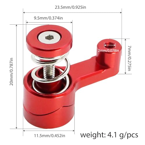 21T Aluminum Servo Saver Assembly Servo Arms Set for M-JX 14210 14209 14702B 14702C Monster Trucks RC Car Upgrade Part(Red) - color: Red